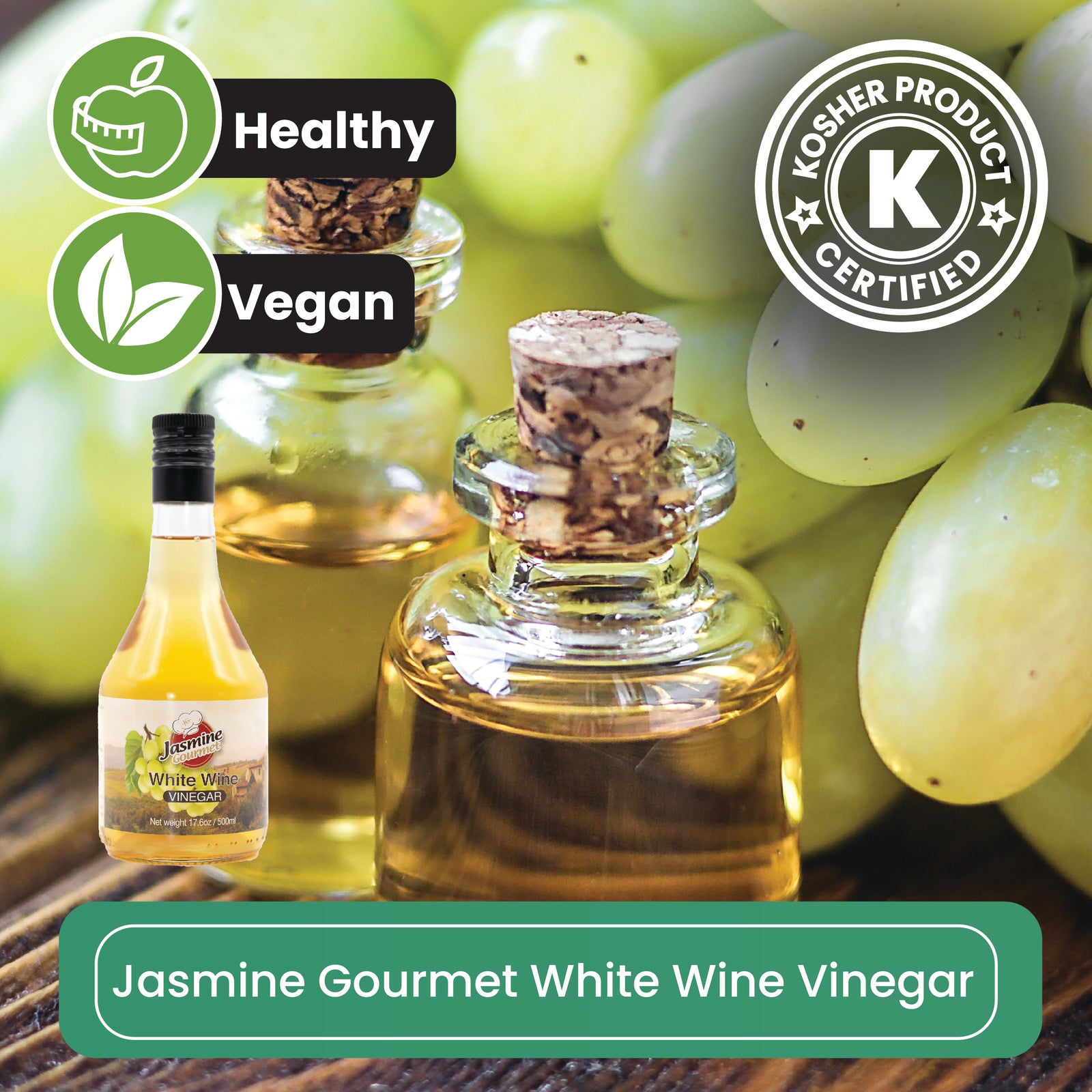 Jasmine Gourmet White Wine Vinegar